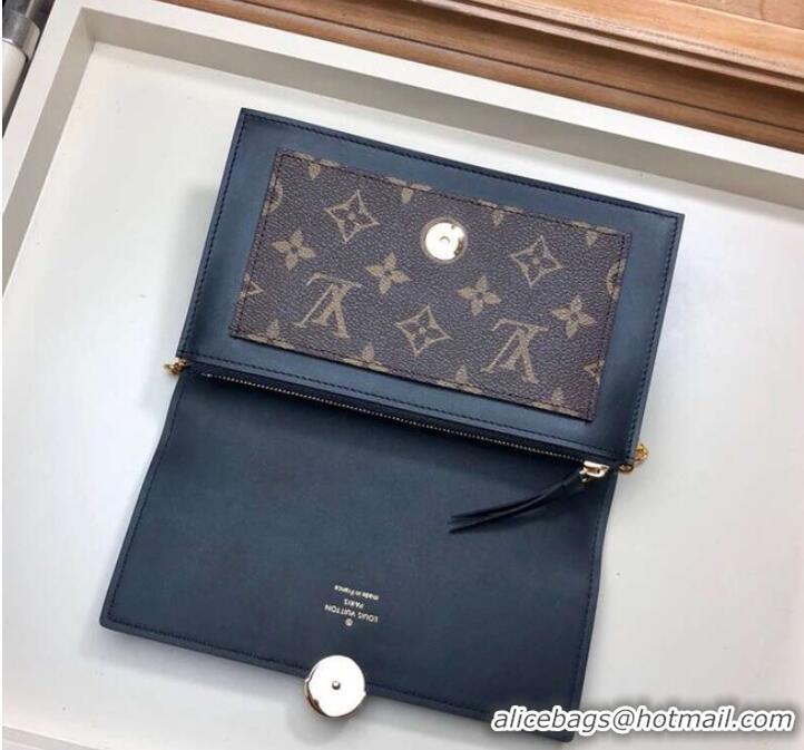 Famous Louis Vuitton Monogram Canvas FLORE Chain Wallet M67404 black