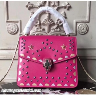 Unique Style Bvlgari Serpenti Forever Star Flap Top Handle Bag 286645 Hot Pink