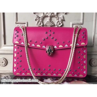 Shop Duplicate Bvlgari Serpenti Forever 27 Star Flap Shoulder Bag 286648 Hot Pink