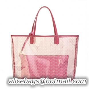 Low Cost Goyard Transparent Tote 0307 Dark Pink