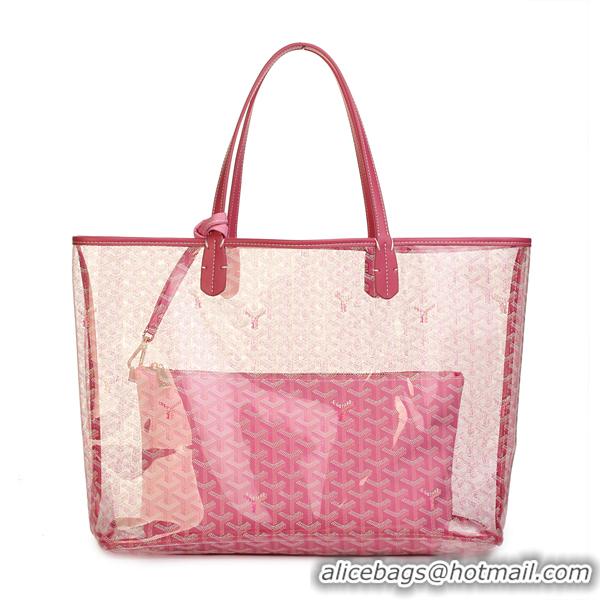 Low Cost Goyard Transparent Tote 0307 Dark Pink