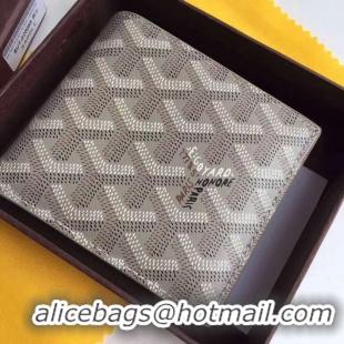 New Product Goyard Short 6 Card Slots Bi-Fold Wallet 020085 Grey