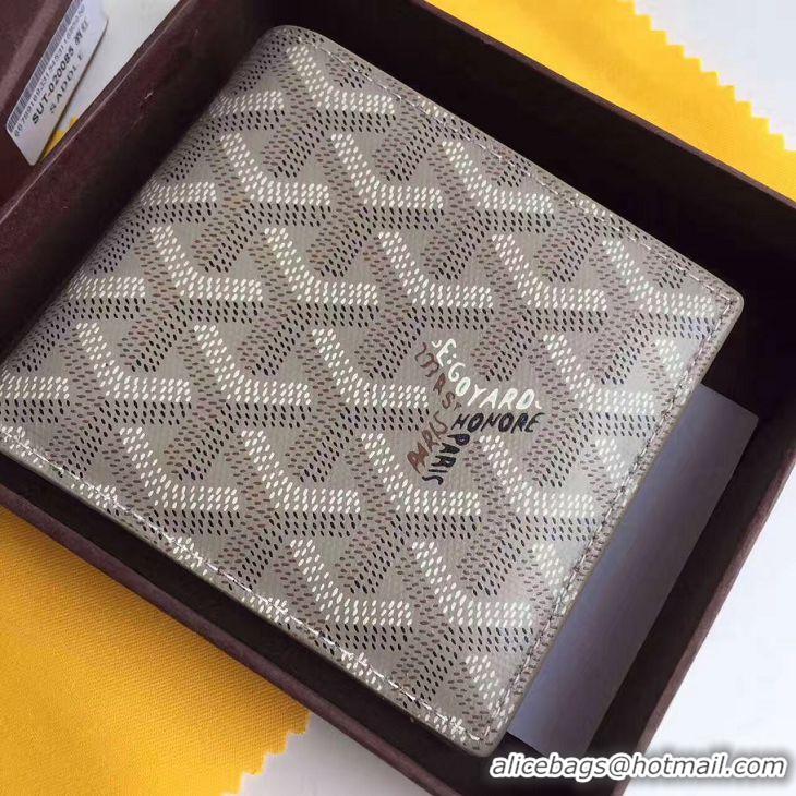 New Product Goyard Short 6 Card Slots Bi-Fold Wallet 020085 Grey