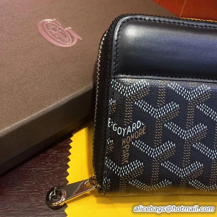 Hot Sell Goyard Zippy Wallet 020110 Black