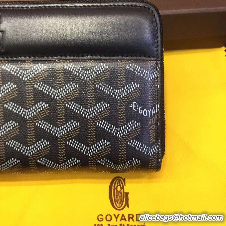 Hot Sell Goyard Zippy Wallet 020110 Black