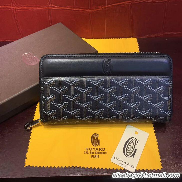 Hot Sell Goyard Zippy Wallet 020110 Black