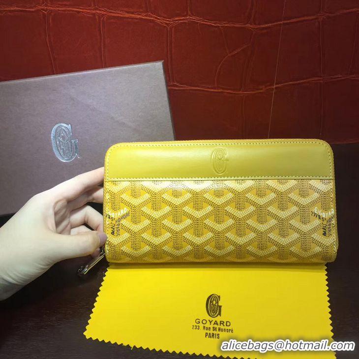 Good Quality Goyard Zippy Purse 020110 Yellow