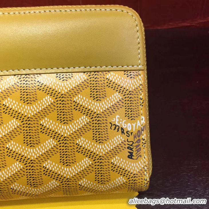 Good Quality Goyard Zippy Purse 020110 Yellow