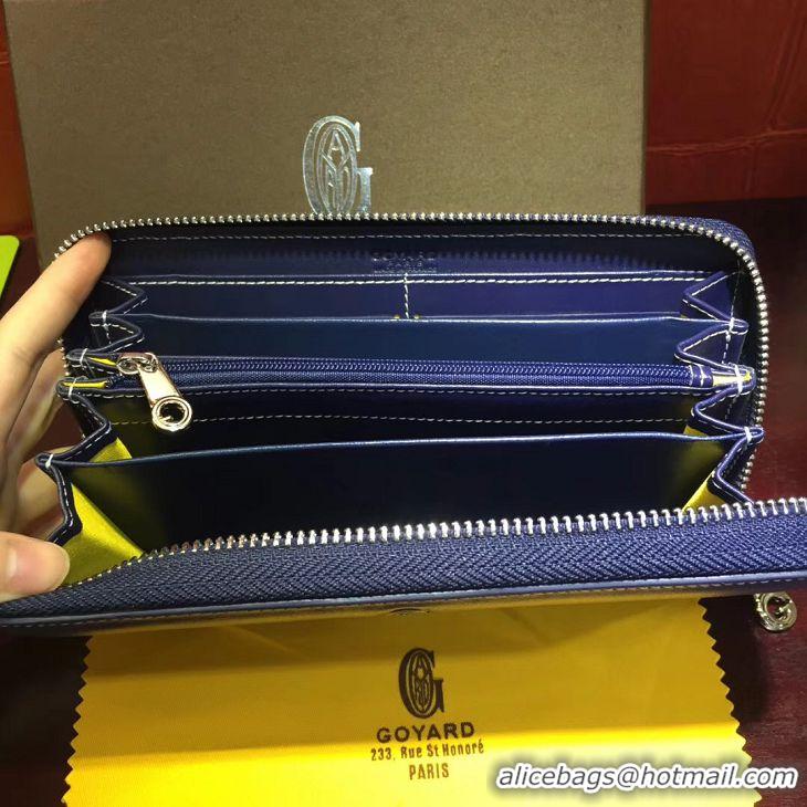 Cheapest Goyard Zippy Purse 020110 Navy Blue