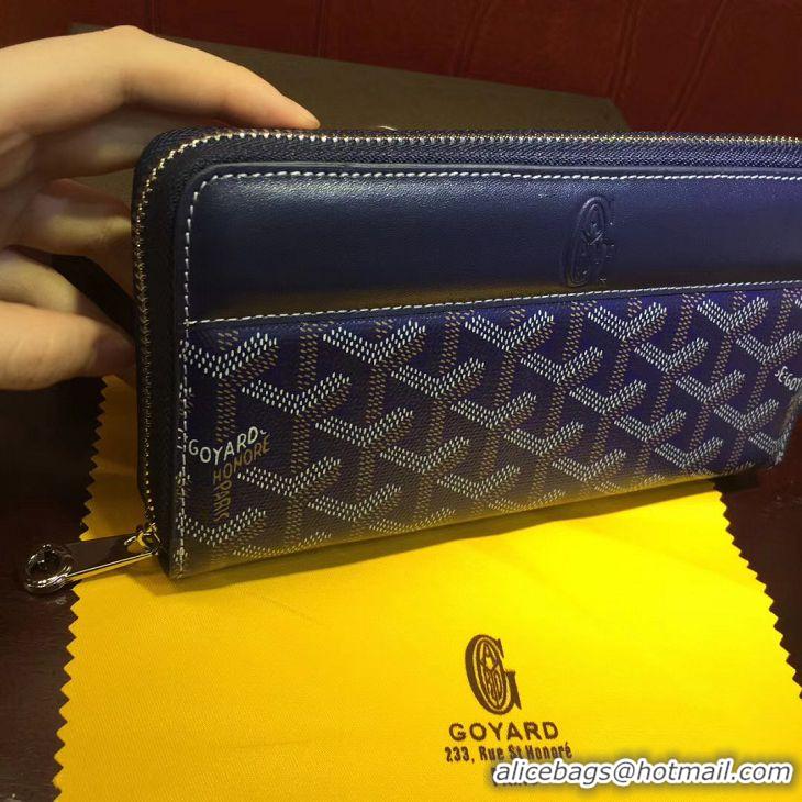 Cheapest Goyard Zippy Purse 020110 Navy Blue