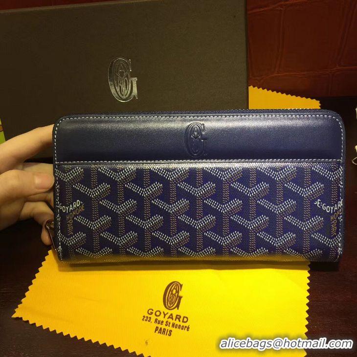 Cheapest Goyard Zippy Purse 020110 Navy Blue