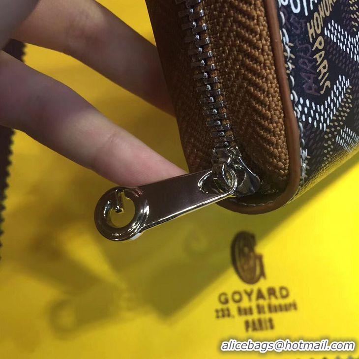 Inexpensive Goyard Zippy Wallet 020110 Black And Tan