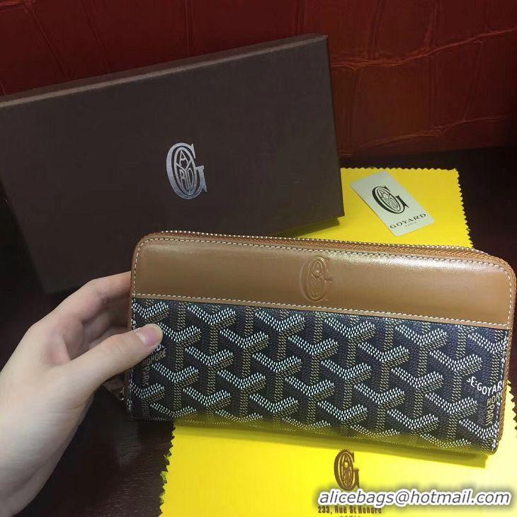 Inexpensive Goyard Zippy Wallet 020110 Black And Tan