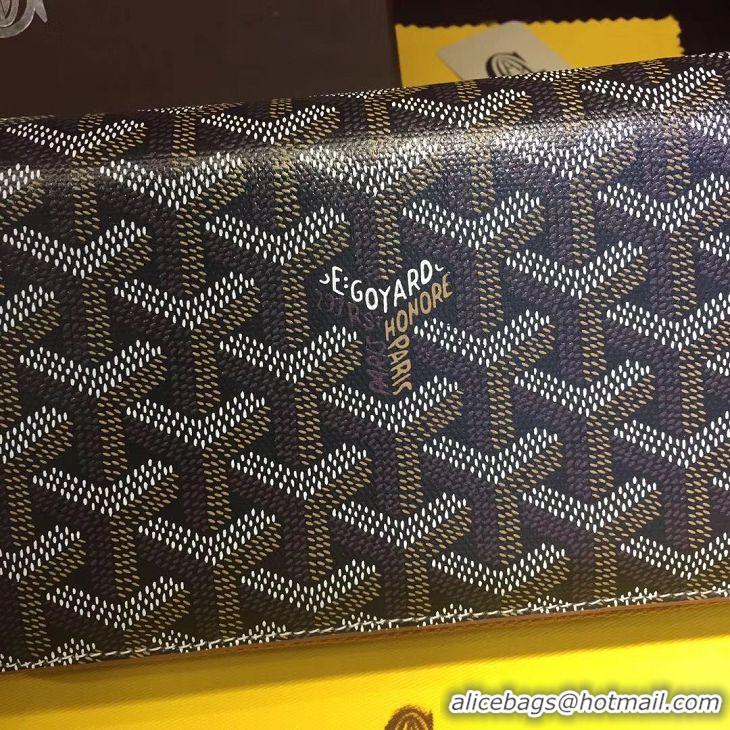 Inexpensive Goyard Zippy Wallet 020110 Black And Tan