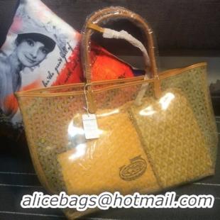 Low Price Goyard Saint Transparent Tote PM 2377 Yellow