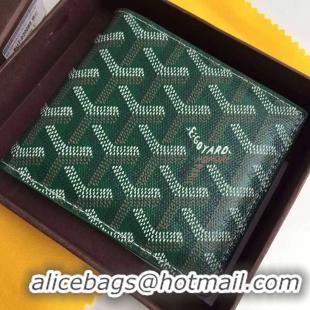 Best Cheap Goyard Short 6 Card Slots Billfold Wallet 020085 Green