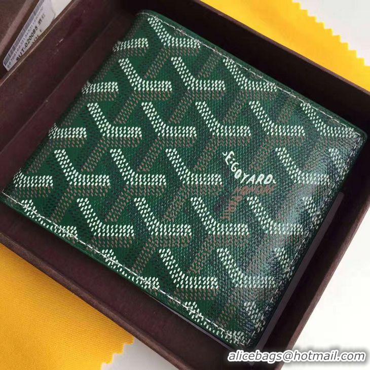 Best Cheap Goyard Short 6 Card Slots Billfold Wallet 020085 Green