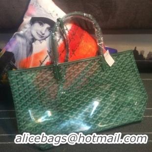 Best Price Goyard Saint Transparent Tote PM 2377 Green