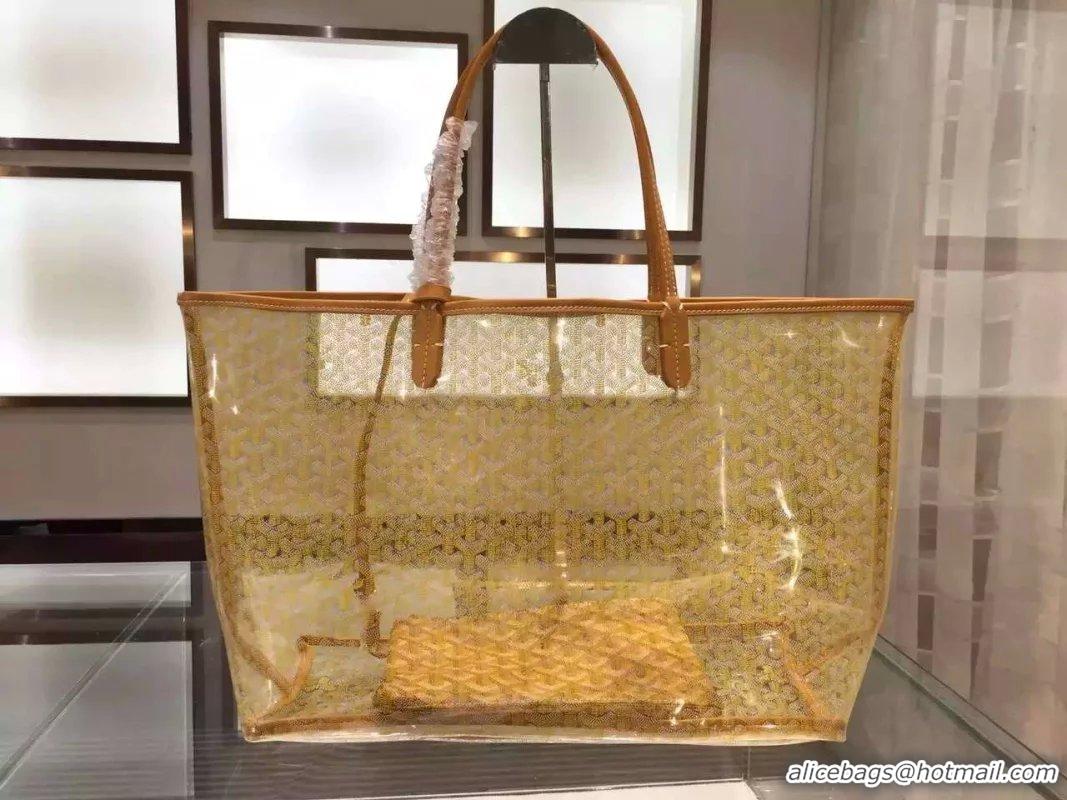 Top Quality Goyard St Transparent Tote GM 2377 Yellow