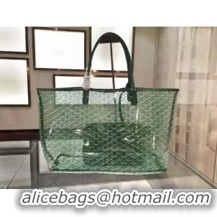 Discount Best Cheap Goyard St Transparent Tote GM 2377 Green