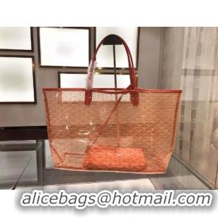 Cheapest Goyard St Transparent Tote GM 2377 Orange