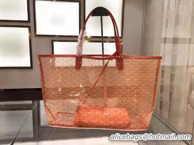 Cheapest Goyard St Transparent Tote GM 2377 Orange