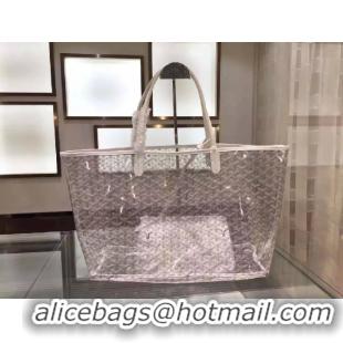 Hot Sale Goyard St Transparent Tote GM 2377 White