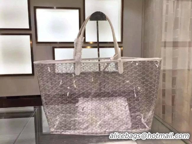 Hot Sale Goyard St Transparent Tote GM 2377 White