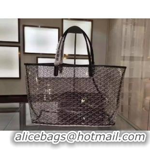 Good Product Goyard St Transparent Tote GM 2377 Black