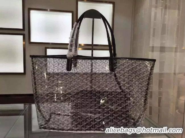 Good Product Goyard St Transparent Tote GM 2377 Black