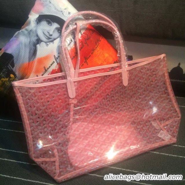 Low Price Goyard Saint Transparent Tote PM 2377 Pink