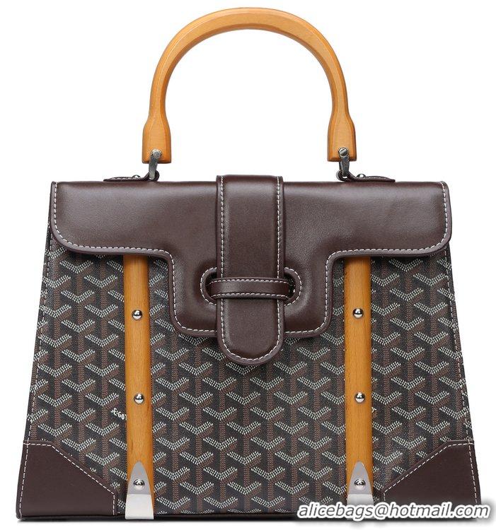 Best Product Goyard Saigon Tote Bag GM 8941 Dark Coffee