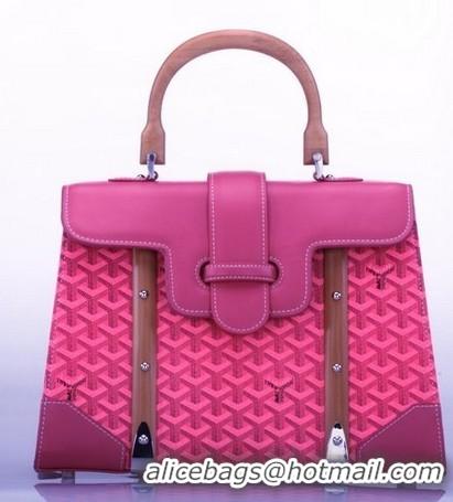 Inexpensieve Goyard Saigon Tote Bag GM 8941 Rose Red