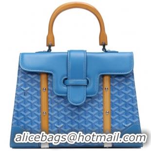 Free Shipping Goyard Saigon Tote Bag GM 8941 Light Blue