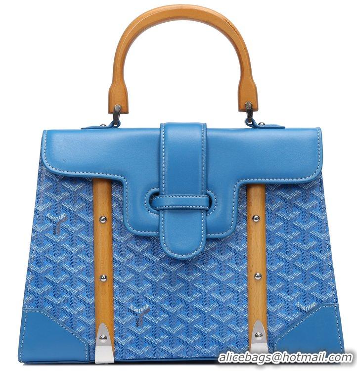 Free Shipping Goyard Saigon Tote Bag GM 8941 Light Blue