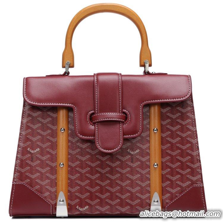 Buy Cheap Goyard Saigon Tote Bag GM 8941 Burgundy