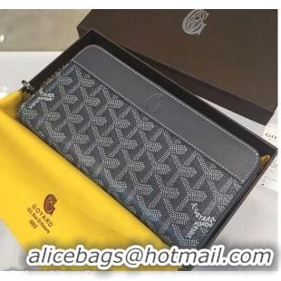 AAAAA Goyard Zippy Long Wallet 020110 Dark Grey