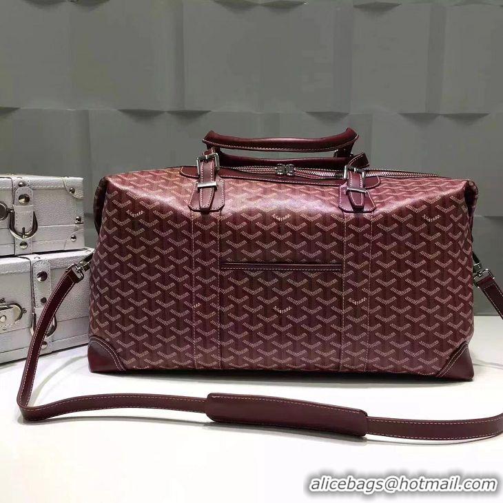 Shop Cheap Goyard 48CM Duffle Travel Boeing Bag 8952 Burgundy