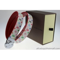 Louis Vuitton Monogram Multicolore Belt LV05 White Silver