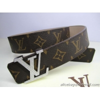 Louis Vuitton Monogram Canvas Belt LV050 Silver