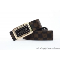 Louis Vuitton Damier Ebene Canvas Belt LV053