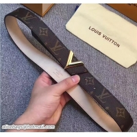 Good Product Louis Vuitton Width 3cm Monogram Canvas Essential V Belt V61448