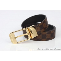 Louis Vuitton Damier Ebene Canvas Belt LV063