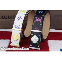 Top Design Louis Vuitton Monogram Multicolore Belt LV2935 White