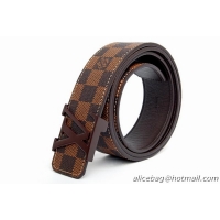 Louis Vuitton Damier Ebene Canvas Belt LV055