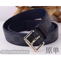 Classic Louis Vuitton Damier Graphite Canvas Belt LV5457