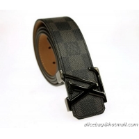 Louis Vuitton Damier Graphite Canvas Belt LV067 Black