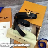 Expensive Louis Vuitton 20mm Leather Belt M9309 Black