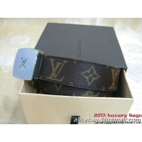 Louis Vuitton Monogram Canvas Reversible Belt M6890M Silver