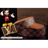 Brand Louis Vuitton Damier Ebene Canvas Belt LV0178